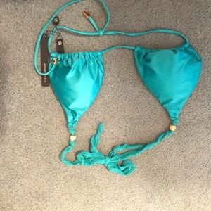beautiful teal bikini top NWT